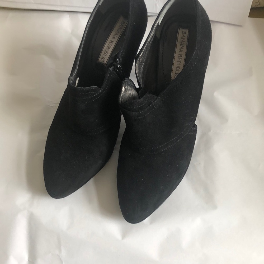 Black suede ankle boots